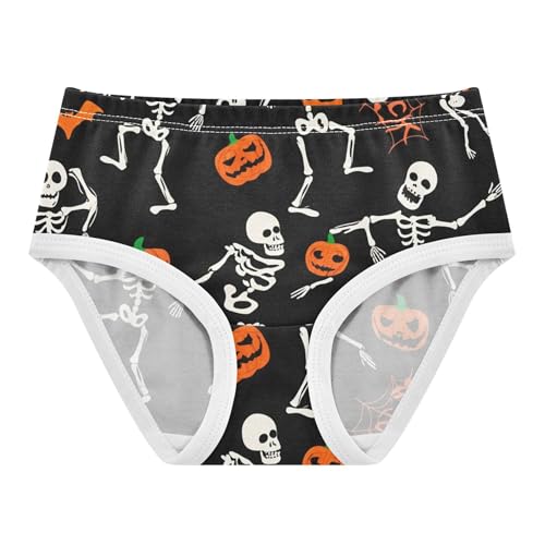 Halloween Dancing Skeletons Girls Underwear Toddler 2t Cotton Girl Panties Cute Bright Undies Kids Briefs