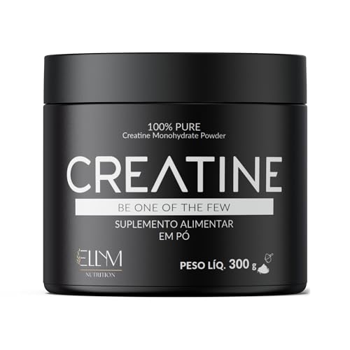 Creatina 300g Pura Monohidratada ELLYM NUTRITION Suplemento Alimentar Premium de Alto Rendimento 100