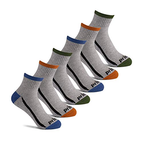 Prince Boys' Quarter Length Athletic Ankle Socks with Cushion for Active Kids