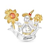 GNOCE Charm Perla The Wonderful Wizard of Oz León Cobarde Charm Plata de Ley 925 Charm Compatible con Todas las Grandes Marcas de Pulsera/Collar, 4,5 mm, Plata