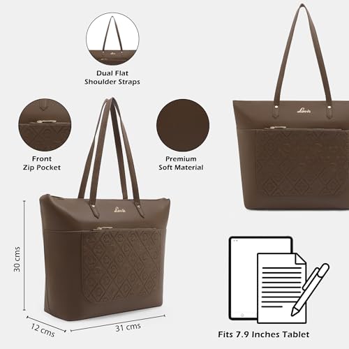 Image of Lavie Women's Hannah Deboss Tote Bag for Women | Tote Bag for Work | Ladies purse | Stylish Shoulder Bag | Gift for Women