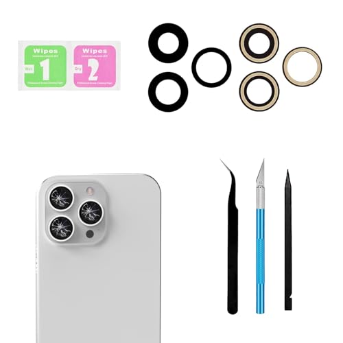 15 Pro Back Rear Camera Lens Glass Replacement for iPhone 15 Pro Camera Glass Replacement with pre-Installed Adhesive and Reparing Toolkits