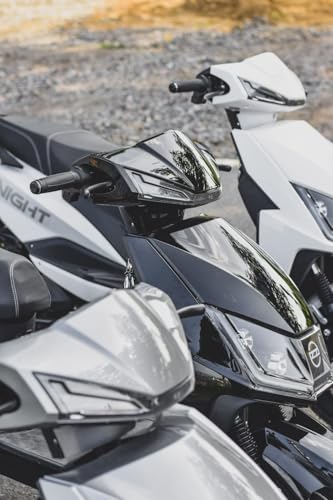 Image of MIOOX Electric Scooter with 60-70 km Range | 48V35AHBattery 40KM Speed | Fast 3H Charging | Front Disc Brakes Rear Drum Break| Cruise Control, Reverse Mode, LED Lights |70 kg E-Scooty (Silver)