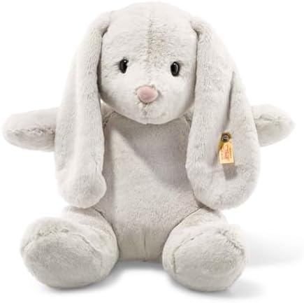 Steiff Kuscheltier Hase Hoppie, Süßes Stofftier, Jungen, Mädchen & Babys ab 0 Monaten, lange Ohren, Soft Cuddly Friends, Plüschtier 38 cm klein, 080487