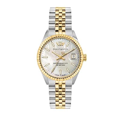 Philip Watch Orologio Donna in Acciaio, Tempo, Data, Analogico, 35 mm, Collezione CARIBE URBAN, Laurea - R8253597675