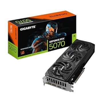 GIGABYTE Placa gráfica GeForce RTX 5070 WINDFORCE SFF 12G, 12GB 256-bit GDDR7, PCIe 5.0, sistema de refrigeração WINDFORCE, placa de vídeo GV-N5070WF3-12GD