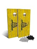 Slick Woody's Signature Cornhole Board Set with 8 Cornhole Bags, Retractable Legs and Back Bounce Br