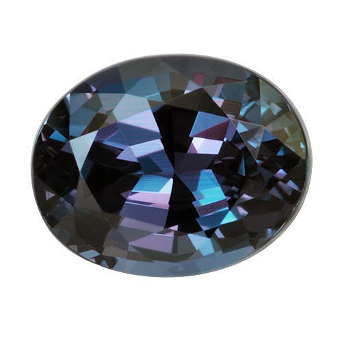 Alexandrite véritable certifiée contre les imitations : pierre précieuse ovale 7,25 Ratti