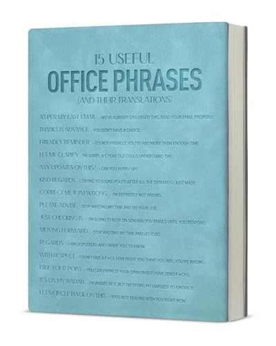 Cuaderno de oficina para combatir el estrés laboral con frases cómicas para colegas
