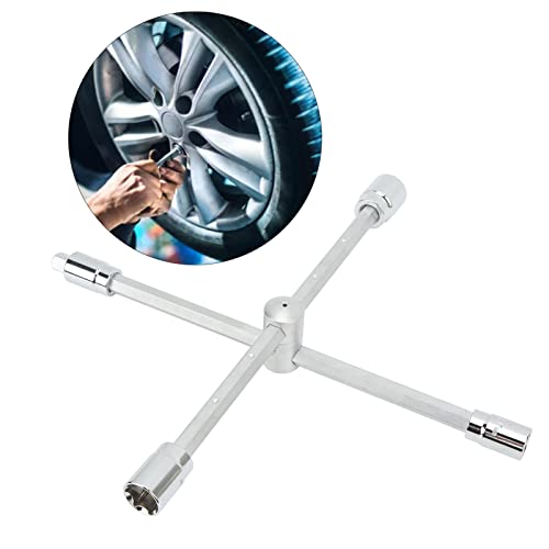 Chave dobrável fácil de carregar chave de porca de 4 vias para carro