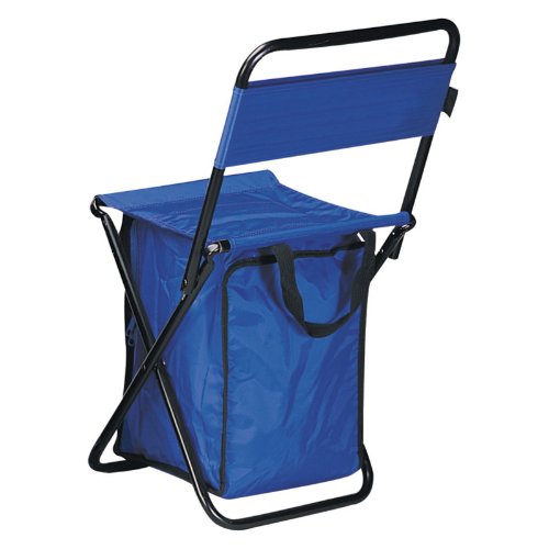 Preferred Nation Folding Chair with Cooler Color: Blue