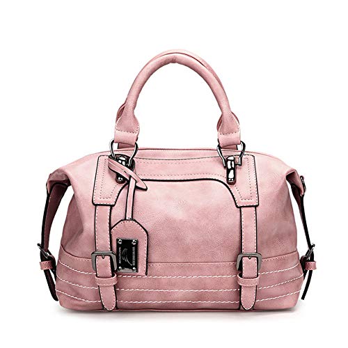 Sac à main et porte-monnaie en cuir ciré style sac Boston pour femme moderne