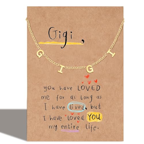 Gigi Gifts Necklace Birthday Anniversary Appreciation Thanksgiving Day Mother's Day Christmas Gift Personalized Best Gigi Necklace for Women