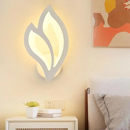 DELIPOP Applique da Parete Interno, 13 W 1500 LM Lampada da Parete Moderna a Forma di Foglia, Luci da Parete per Camera da Letto Soggiorno Bagno Scale Corridoio