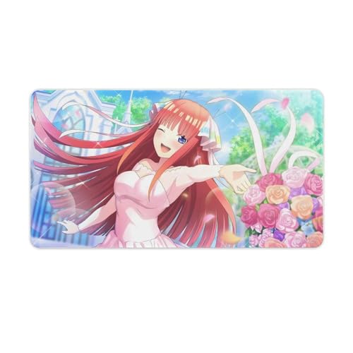 五等分の花嫁 中野二乃 マウスパッド 大型 ゲーミング 滑り止め 防水 デスクマット 超大型 デスクパット パソコンマット ゲーミ 可愛い 大判 装飾 マウス対応 耐久性 滑り止め おしゃれ 大きいサイズ プレゼント 贈り物 40X75cm