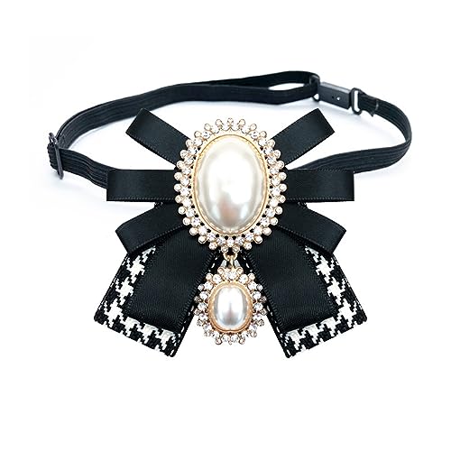 Image of women's shirt rhinestone large bow professional stewardess student big bow Brooch