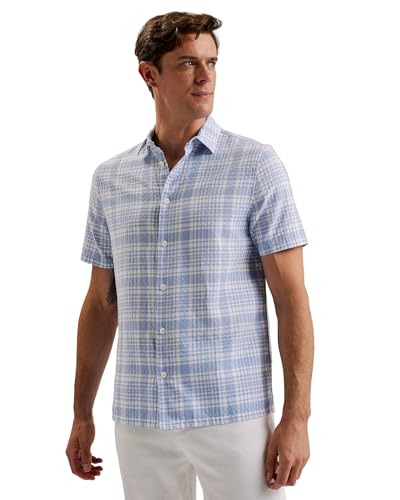 Chemise block check Ted Baker Olivere-SS à coupe décontractée pour homme