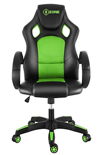Cadeira Gamer Básica, Xzone, Preto/Verde - CGR-02