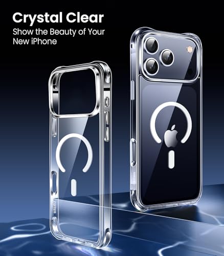 Image of Mkeke Magnetic for iPhone 17 Pro Max Case Clear, [Compatible with MagSafe] [Not Yellowing] [Military-Grade Drop Protection] Phone Bumper for iPhone 6.9 inch 2025