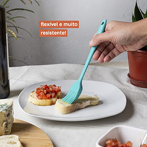 Pincel de Silicone Verde Pequeno - Oikos
