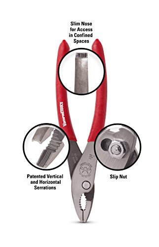 VAMPLIERS. VT-001-7SJ Best 7" Slip Joint Screw Extraction Pliers Remove Stripped/Rusted/Stuck/Specialty Screws Nuts/Fasteners, Makes the Best Gift/Cyber Monday/Week Deal/Black Friday/Prime deal - Thumbnail 3