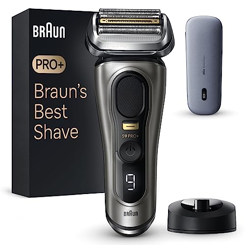 Braun Series 9 PRO+ 9525s, Rasoir Électrique Pour Homme, 5 Éléments De Rasage, Tondeuse De Précision Intégrée, Étui PowerCase, Étanche, 60 Min D'autonomie, Fabriqué En Allemagne, Graphite