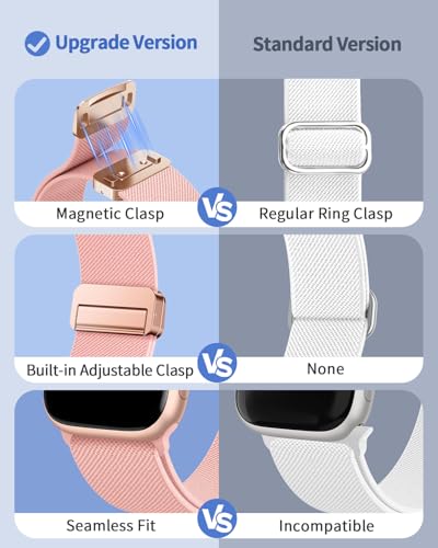Stretchy Loop Sport Band Compatible with Apple Watch Bands 40mm 46mm 44mm 49mm 45mm 38mm 41mm 42mm for Women Men, Adjustable Magnetic Clasp Strap for iWatch Ultra, Se, Series 11 10 9 8 7 6 5 4 3 2 1 — view 5