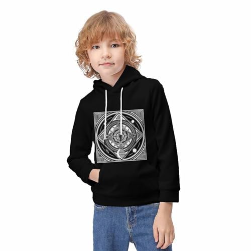 Pull à capuche pour le collège et les loisirs vêtement ado motif 3D mystique - 3