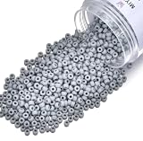 25g Miyuki Rocaille 15/0 Round Seed Beads Opaque Ghost Grey RR-498