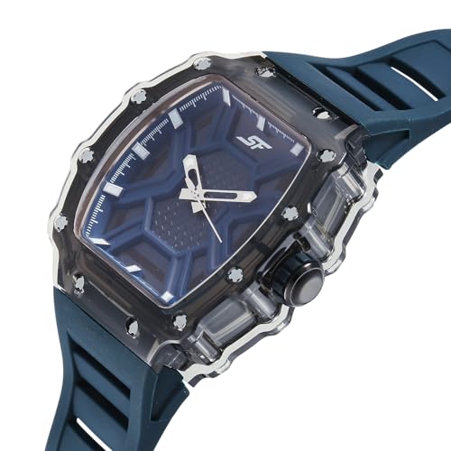 Image of SF Maiden Voyage Sport Watch Quartz Analog with Blue Dial Blue Silicon Strap Watch for Men - 77178PP07W