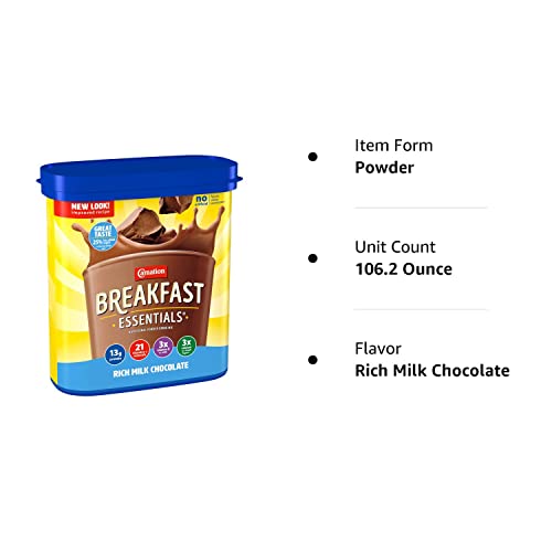 Carnation Breakfast Essentials Powder Drink Mix, Rich Milk Chocolate, 17.7 Ounce (Pack Of 6) #TOP6