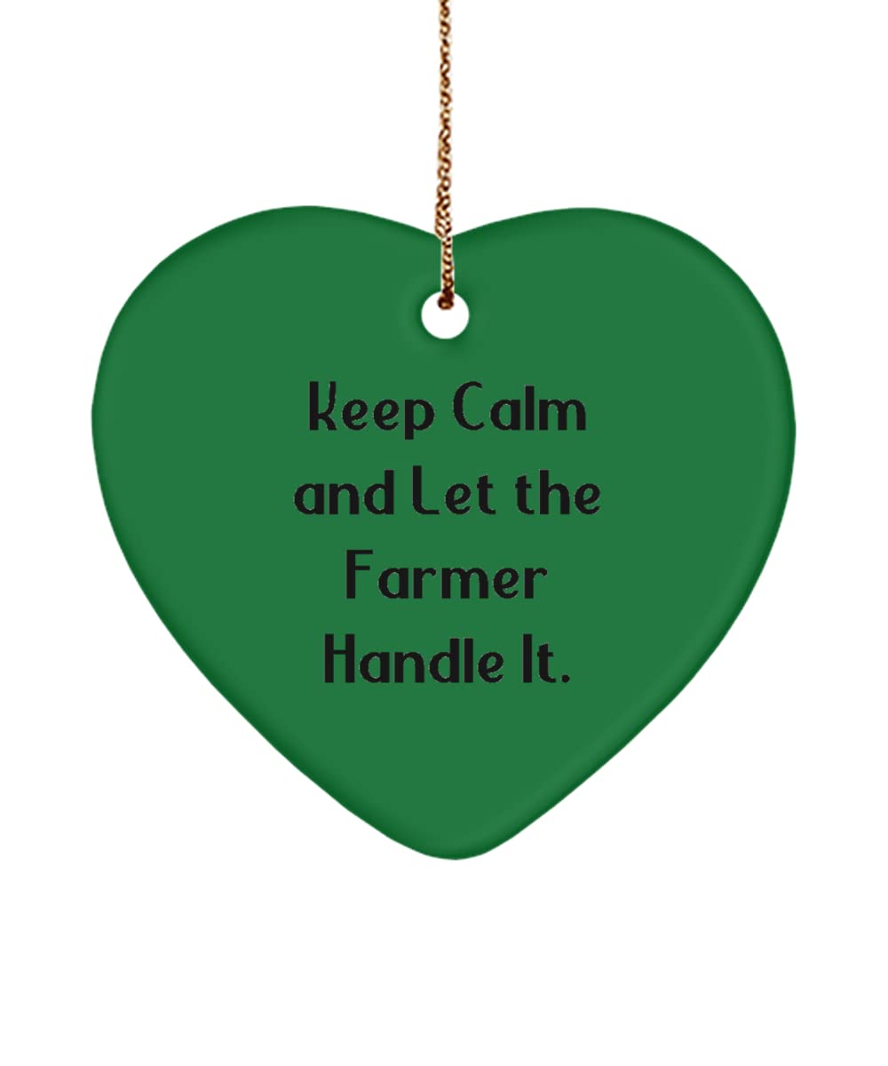 Amazon.com: Beautiful Farmer Gifts, Keep Calm And Let The Farmer Handle It,  Cheap Holiday Heart Ornament From Coworkers, Funny Farmer Gift Ideas,  Humorous Farmer Gifts, Gag Gifts For Farmers, Funny Farm Animal :