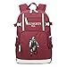 Produktbild Dszgo Rucksack Arknights Mudrock Verteidiger Anime Game Charakter Reisen Rucksack Oxford Tuch HD Druckwasserdicht (Farbe : Rot, Größe : 43cm*30cm*15cm)