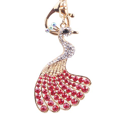 SYLALE Phoenix 2er Schlüsselanhänger Rucksack Handtasche Autoschlüsselanhänger Rot