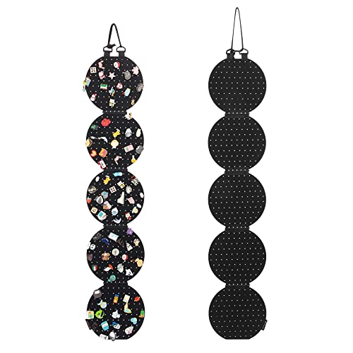 Image of Hanging Enamel Lapel Pin Display Panels Organizer With 5 Loose-leaf Board Pieces, Brooch Pin Enamel Pin Display Pages, Badge Collection Display Holder Holds At Least 120 Pins.(Pins Not Included)