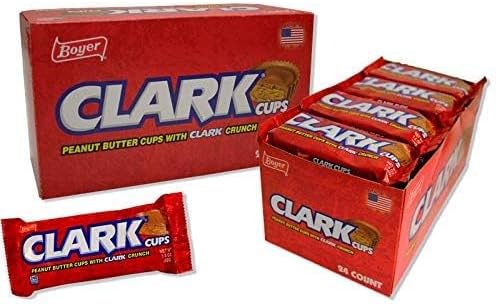 Boyer Candy Peanut Butter Clark Cups, 1.5 Ounce: Display Box of 24 Packs