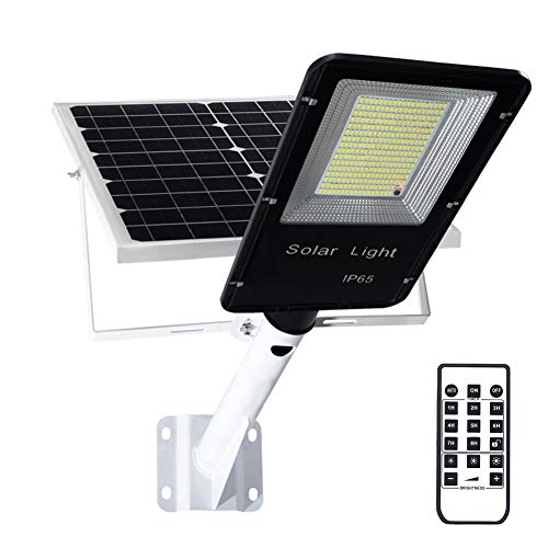 Szyoumy Solar Street Lights Outdoor Dusk to Dawn with Pole 300 LED Area of 100 Square Meters 6000 mA Motion Sensor Solar Panel Light for Gardens Sports Courts stadiums Streets Waterproof 200W