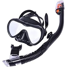 Diving Goggles Snorkeling Mask Adult Dry Snorkeling Set Single Lens Anti-Fog Tempered Glass Adult Full Dry Snorkeling Erbao Diving Mask Snorkel Two Piece Set Ladies Men Panoramic Wide View Swimmi