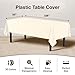 Party Solids 12-Pack Premium Plastic 54-Inch-by-108-Inch Rectangle Tablecloth, Ivory