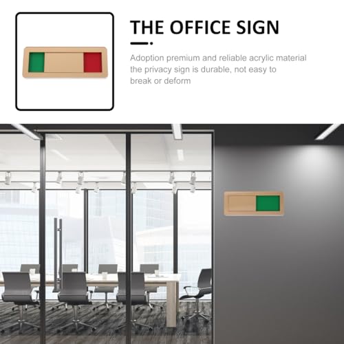 VILLCASE Türschild, Acryl, umschaltbar, Sichtschutz, für Bürotür, auf Französisch, besetzt, 10 x 4 cm, goldfarben, kein Text