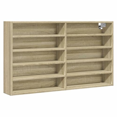 vidaXL Vitrinenschrank, Wandvitrine mit Stauraum, Hängevitrine für Schlafzimmer Wohnzimmer Flur, Vitrine Wandschrank, Sonoma-Eiche Holzwerkstoff vidaXL Vitrinenschrank, Wandvitrine mit Stauraum, Hängevitrine für Schlafzimmer Wohnzimmer Flur, Vitrine Wandschrank, Sonoma-Eiche Holzwerkstoff