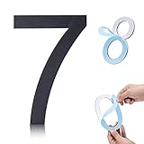 6 Inch Self-adhesive House Numbers,Stainless Steel House Number for Outside,Big Modern House Numbers, Garden Door Address Numbers for House, 911 Visibility Signage(7)