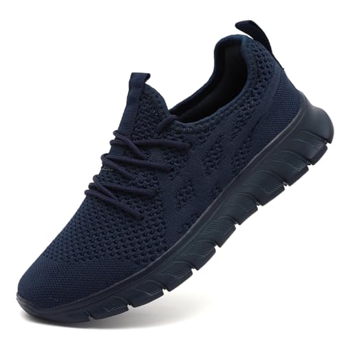 Image of Mens Walking Tennis Shoes Slip On Hiking Running Sneakers Non Slip Fitness Casual Workout Athletic Gym Lightweight Breathable Comfortable Trainers