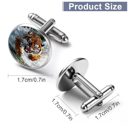 Mancuernillas redondas clásicas para hombre miniatura 3