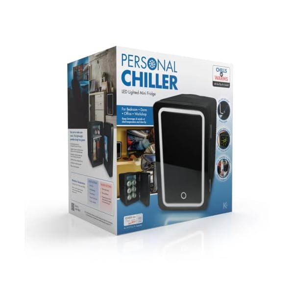 PERSONAL CHILLER 6L Mini Fridge Warm or Cooler Portable LED Fridge