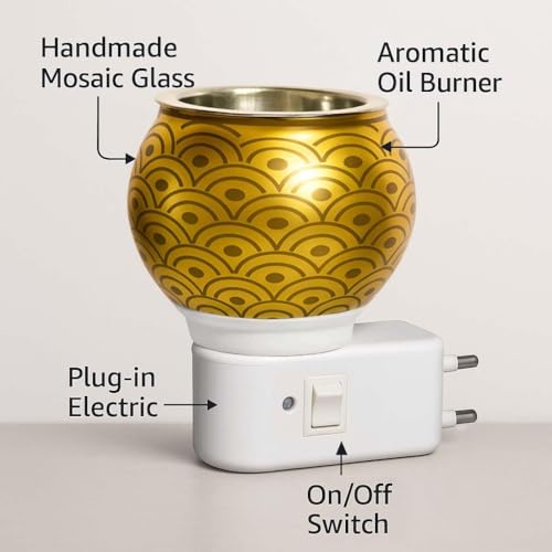 Image of Kapoor Dani Electrical Camphor /Essential Oil Diffuser Machine /Electric Camphor Diffuser Burner for Pooja /Camphor Diffuser Burner Machine /Night lamp for Home /Office
