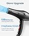 HappyGoo Föhn Ionen Profi Fön Haartrockner Hair Dryer Haarföhn mit 1 Diffusor 2 Stylingdüse, 3 Heiz und 2 Geschwindigkeitsstufen, 2,5 Meter langes Netzkabel, Starker Fön für Familie (Schwarz)
