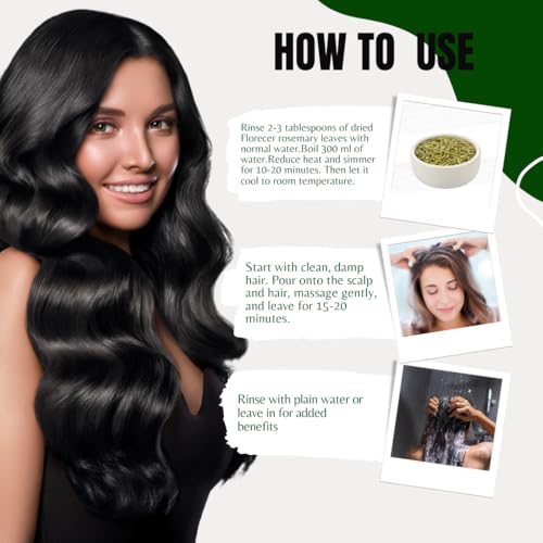 Florecer Rosemary Leaves 100g With Spray Bottle (100 Ml), For Hair care and Seasoning Food and Herbal Rosemary Tea | Dried Rosemary Leaves | 100% Pure And Organic | Helps In Hair Growth