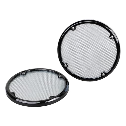 Image of Chrome+Black Rear Speaker Trim Grills Mesh Covers Fit for Harley Road Tri Electra Glide Ultra Classic Ultra Limited 2014-2023
