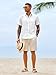 Runcati Mens Linen Button Down Shirts Casual Short Sleeve Shirt Summer Beach Wedding Tops with Pocket White